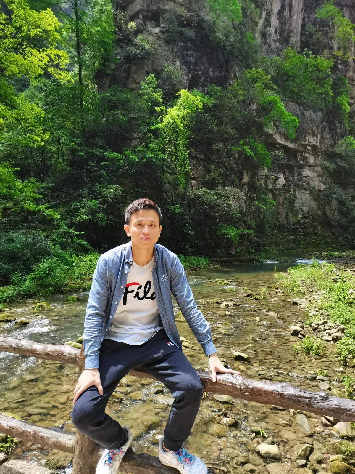 Man By Stream
